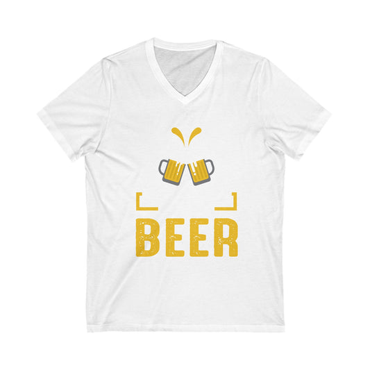 I Am Just Here For The Beer Unisex Short Sleeve V-neck Tshirt