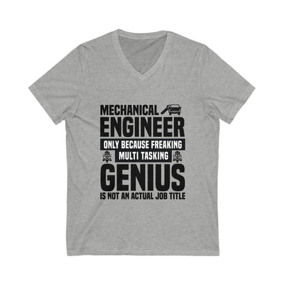 Mechanical Engineer Unisex Short Sleeve V-neck Tshirt