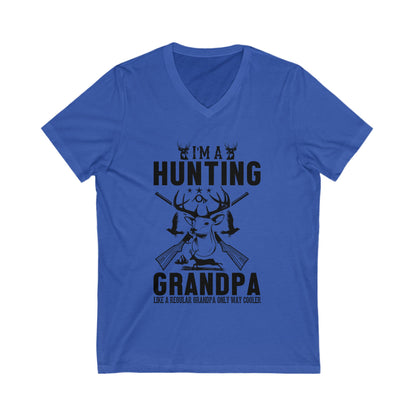 I'M A Hunting Grandpa Unisex Short Sleeve V-neck Tshirt