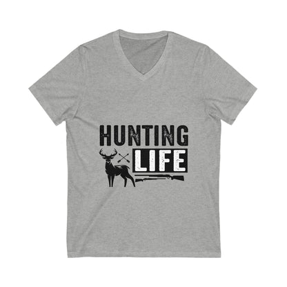 Hunting Is Life Unisex Short Sleeve V-neck Tshirt