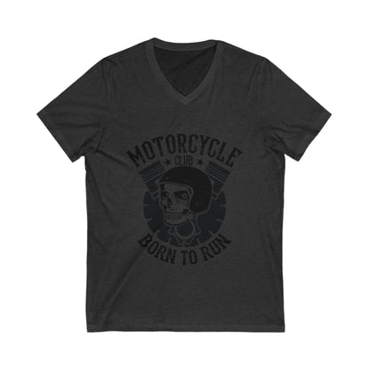 Motorcycle Club Born To Run Unisex Short Sleeve V-neck Tshirt