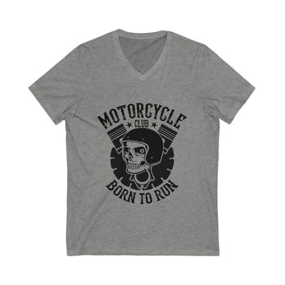 Motorcycle Club Born To Run Unisex Short Sleeve V-neck Tshirt
