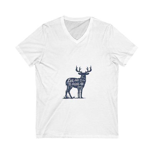 Done In Love Unisex Short Sleeve V-neck Tshirt