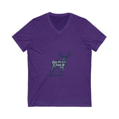 Done In Love Unisex Short Sleeve V-neck Tshirt