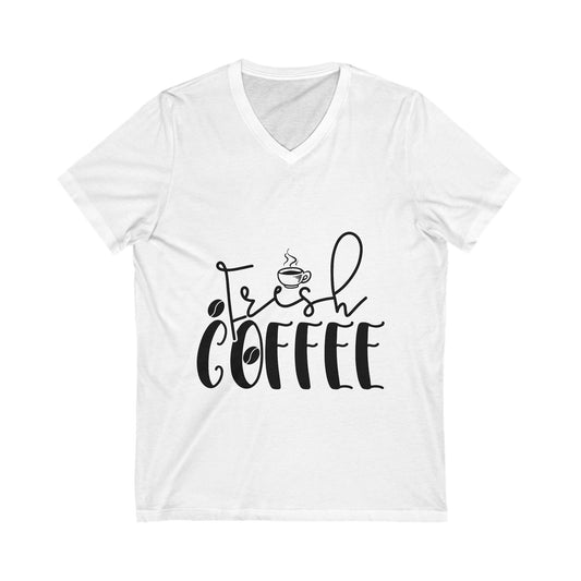 Fresh Coffee Unisex Short Sleeve V-neck Tshirt
