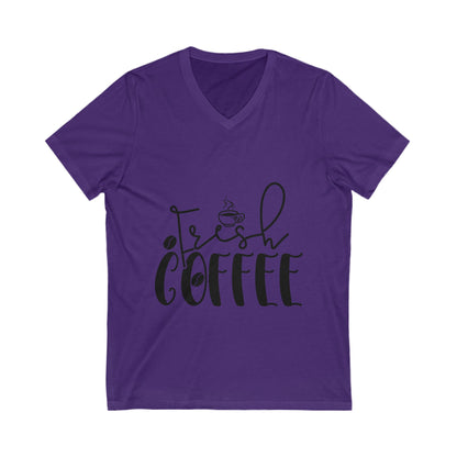 Fresh Coffee Unisex Short Sleeve V-neck Tshirt