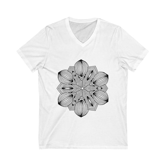 Mandala_104 Unisex Short Sleeve V-neck Tshirt