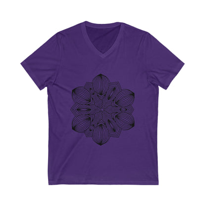 Mandala_104 Unisex Short Sleeve V-neck Tshirt
