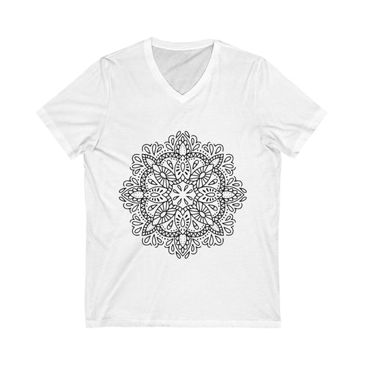 Mandala_109 Unisex Short Sleeve V-neck Tshirt