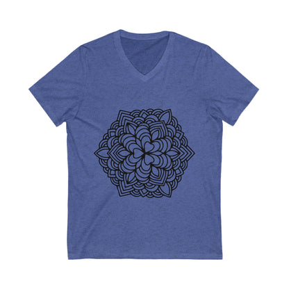 Mandala_102 Unisex Short Sleeve V-neck Tshirt