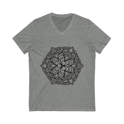 Mandala_102 Unisex Short Sleeve V-neck Tshirt