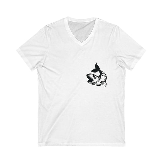 Education Is Important But Fishing Is Importanter Unisex Short Sleeve V-neck Tshirt