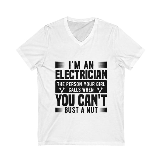I'M An Electrician Unisex Short Sleeve V-neck Tshirt