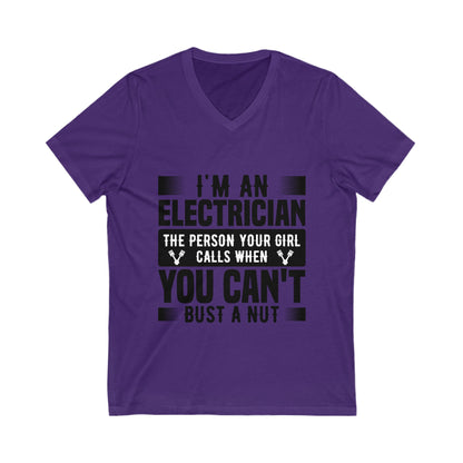 I'M An Electrician Unisex Short Sleeve V-neck Tshirt