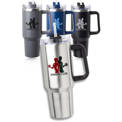 40 oz. Stainless Steel Travel Mugs with Handle