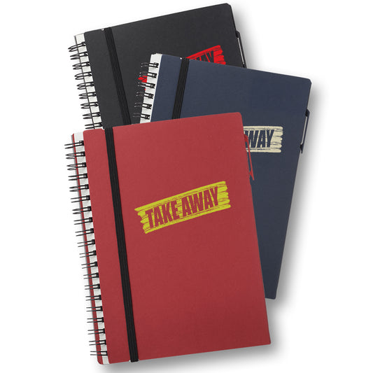 Spiral Notebooks with Elastic Closure