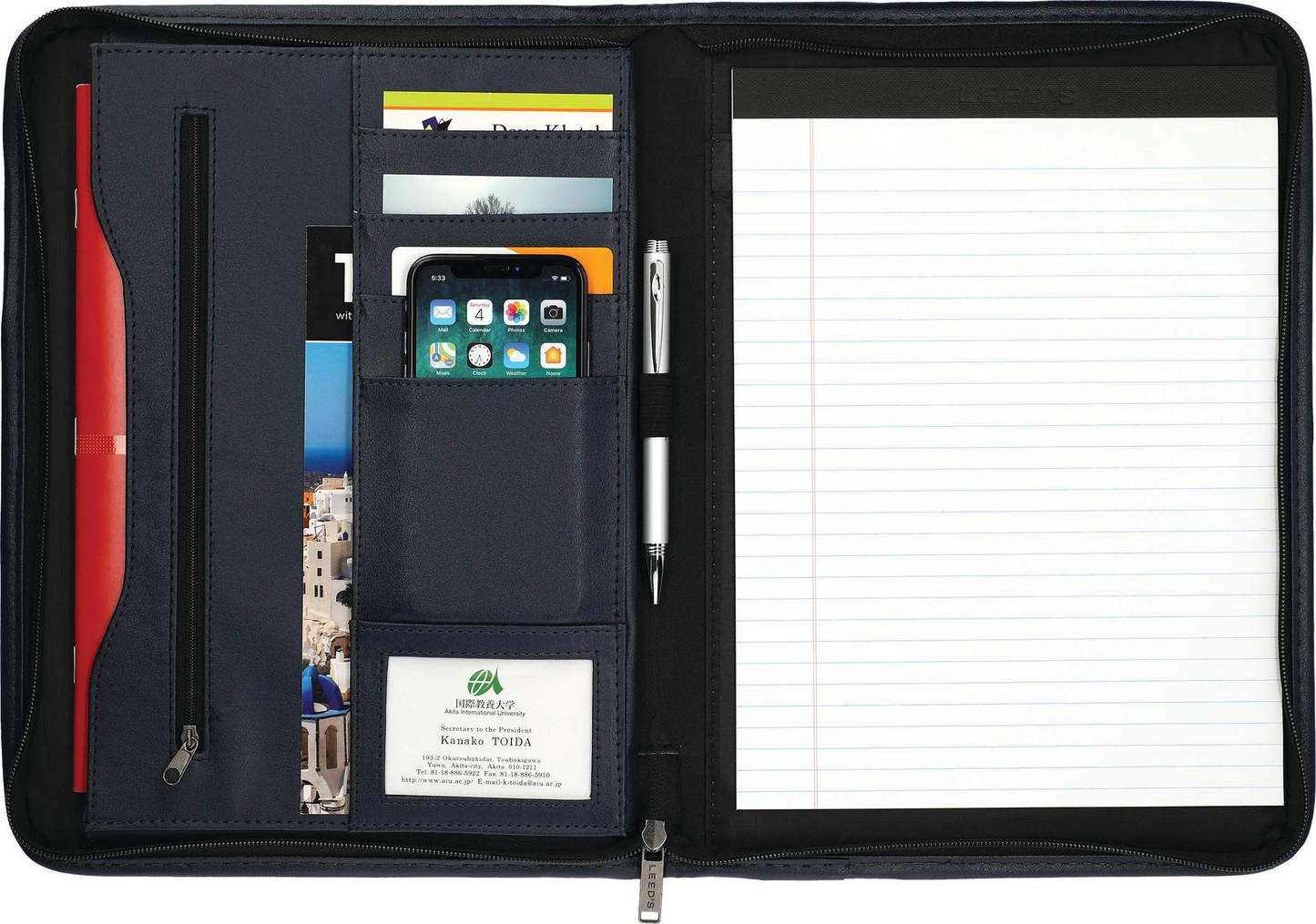 Executive DuraHyde Zippered Padfolio with FSC® Mix Paper